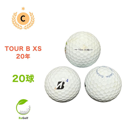 【中古】 ロストボール ブリヂストン ツアーB TOUR B XS ホワイト 2020年モデル 20球 Cランク ゴルフボール リゴルフ